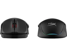 HyperX Pulsefire Fuse Belaidė pelė žaidimams (Juodas), Ambidextrous, Optinė, RF belaidė + Bluetooth, 12000 DPI, Juodas