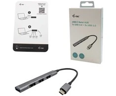 I-TEC USB-C metalinis HUB 1x USB 3.0 3x USB 2.0 be maitinimo adapterio