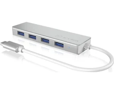 ICY BOX IB-HUB1425-C3 USB 3.2 Gen 1 (3.1 Gen 1) Type-C 5000 Mbit/s sidabrinis