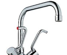 Ideal Standard Børma Standard H. virtuvės rankena - chromuota, 2 gr. lanksti, G3/8, keraminis vožtuvas, 22 mm, oro vožtuvas 200 mm.