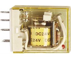 Idec Lipnus rele RH1B 24VDC 10A 1co m/LED