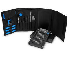 „iFixit EU145307-4“, Įrankių rinkiniai, Universalus, Atidarymo įrankis, Atsuktuvas, Purkštukas, Siurbimo taurelė, Pincetas, Juoda, Mėlyna, Nerūdijančio plieno, Plokščias, Apsauginis „Torx“, Veržliaraktis, „Torx“, 3 pincetai