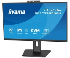 Monitorius iiyama ProLite 27IN IPS LCD 4MS 2560X1440 350CD/M2 HDMI/DP/USB 2 monitorius komputerowy 68,6 cm (27") 2560 x 1440 px Quad HD Juodas (XB2797QSNPH-B1)