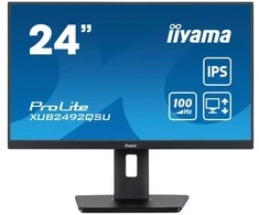 Monitorius IIYAMA XUB2492QSU-B1 24 colių ETE IPS skydelis 2560x1440 100Hz QHD 05ms MPRT FreeSync 15cm Aukštis Adj. Stovas 300cd/m2 HDMI DisplayPort