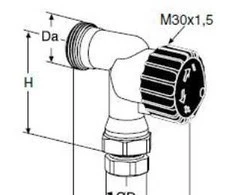 IMI HYDRONIC ENGINEERING A/S IMI TA RVT vožtuvo dalis 10/M22x1.5 - be išankstinio nustatymo
