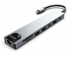 Carruzzo Inca ITPC-7T sąsajos šakotuvas C tipo USB 1000 Mbit/ai Aliuminis