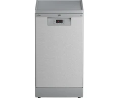 Indaplovė Beko BDFS15020X, Freestanding, Slimline (45 cm), Sidabrinis, Sidabrinis, Mygtukai, LED