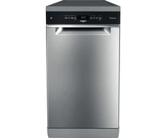 Indaplovė Whirlpool WSFO 3O23 PF X, Freestanding, Slimline (45 cm), Nerūdijantis plienas, Juodas, Mygtukai, Sensor, LED
