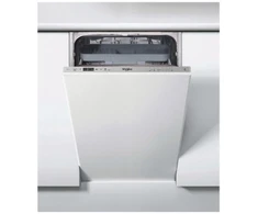 Indaplovė Whirlpool WSIC 3M27 C, Fully built-in, Slimline (45 cm), Sidabrinis, Mygtukai, 1.3 m, 1.55 m
