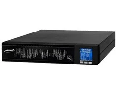 „Infosec E3 Pro 1000 RT“ nepertraukiamo maitinimo šaltinis (UPS) Dvigubos konversijos (internetinis) 1 kVA 900 W 3 kintamosios srovės lizdai