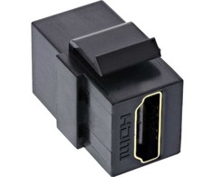 Adapteris AV InLine® HDMI Keystone Snap-In modulis, 4K/60Hz, HDMI AF/AF juodas