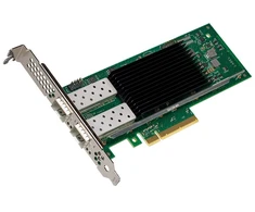 Intel E810-XXVDA2, Vidinė, Laidinė, PCI Express, Skaidulinė, Juoda, Žalia, Sidabrinė