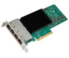 Intel E610-XT4, vidinė, laidinė, PCI Express, Ethernet, 10000 Mbit/s, juoda, žalia, sidabrinė