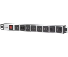 Intellinet 19" stovo 16 prievadų USB-A maitinimo paskirstymo įrenginys (CEE 7/7), su apsauga nuo perkrovos ir maitinimo jungikliu, 2,1 A maks. vienam moduliui, 2 m maitinimo laidas (europinis 2 kontaktų kištukas), 1U, aliuminis, mėlynas, pilkas, F tipas, 2 m, 240 V
