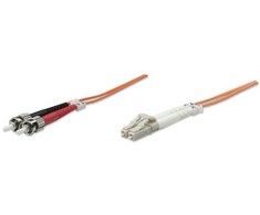 Intellinet Fiber Optic Komutacinis kabelis, OM1, LC/ST, 3m, Oranžinis, Duplex, Multimode, 62.5/125 µm, LSZH, Fibre, Lifetime Garantija, 3 m, OM1, LC, ST