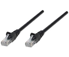 Intellinet tinklo pataisos kabelis, Cat5e, 1,5 m, juodas, CCA, U/UTP, PVC, RJ45, paauksuoti kontaktai, neužsikimšęs, su įdėklu, viso naudojimo laiko garantija, 1,5 m, Cat5e, U/UTP (UTP), RJ-45, RJ-45, juodas