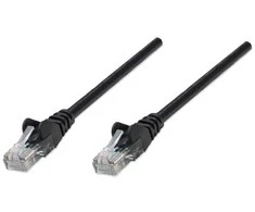 Intellinet tinklo pataisos kabelis, Cat5e, 1,5 m, juodas, CCA, U/UTP, PVC, RJ45, paauksuoti kontaktai, neužsikimšęs, su įdėklu, viso naudojimo laiko garantija, 1,5 m, Cat5e, U/UTP (UTP), RJ-45, RJ-45, juodas