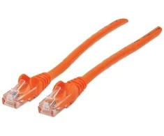 Intellinet Tinklo pataisos kabelis, Cat6, 15m, oranžinis, CCA, U/UTP, PVC, RJ45, paauksuoti kontaktai, neužsikimšęs, su įdėklu, viso naudojimo laiko garantija, polietileninis maišelis, 15 m, Cat6, U/UTP (UTP), RJ-45, RJ-45, oranžinis