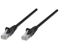 Intellinet tinklo pataisos kabelis, Cat5e, 1,5 m, juodas, CCA, U/UTP, PVC, RJ45, paauksuoti kontaktai, neužsikimšęs, su įdėklu, viso naudojimo laiko garantija, 1,5 m, Cat5e, U/UTP (UTP), RJ-45, RJ-45, juodas