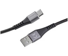 Intenso A315C USB-C charging/data cable, 1.5m, fast charging iki 60 watts, juodas