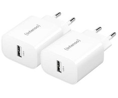 Intenso Power Adapteris W5A Double Pack, 5W, Baltas, Indoor, 120 - 140 V, 50/60 Hz, 5 W, 5 V, Baltas