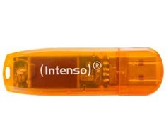 „Intenso Rainbow Line“, 64 GB, USB A tipo, 2.0, 28 MB/s, Dangtelis, Oranžinis