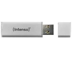 Intenso Ultra Line, 16 GB, USB A tipo, 3.2 kartos 1 (3.1 kartos 1), 70 MB/s, dangtelis, sidabrinis
