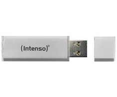 Intenso Ultra Line, 16 GB, USB A tipo, 3.2 kartos 1 (3.1 kartos 1), 70 MB/s, dangtelis, sidabrinis
