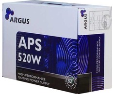 „Inter-Tech Argus APS“, 520 W, 115–230 V, 47–63 Hz, +12 V1, +12 V2, +3,3 V, +5 V, +5 Vsb, -12 V, aktyvus, 120 W
