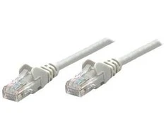Intracom Intellinet tinklo pataisymo kabelis, Cat5e, 5 m, pilkas, CCA, U/UTP, PVC, RJ45, auksuoti kontaktai, nesugriebiamas, su apsauga, garantija visam gyvenimui, polietileno maišelis