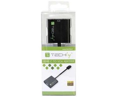 Intracom „Techly“ keitiklis HDMI „Mini C“ į VGA IDATA HDMI-VGA4, VGA (D-Sub), HDMI C tipo (Mini), kištukas, lizdas, 1920 x 1080 pikselių, 1080p, 720p, 480p