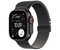 Išmanusis laikrodis Apple „Watch Ultra 3 Cellular“ 49 mm juodo titano korpusas su juodo titano Milano apyranke – didelis
