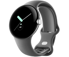Išmanusis laikrodis Google Pixel Watch LTE 41mm Polished Sidabrinis Case with Sport Band – Charcoal