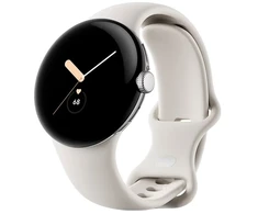 Išmanusis laikrodis Google Pixel Watch LTE 41mm Polished Sidabrinis Case with Sport Band – Chalk