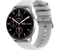 Išmanusis laikrodis Blackview X20 1,43 colio Amoled ekranas 466*466 ATS3085L 128Mb+481KB 380mAh Skambučiai ir SMS pranešimai, 100 sporto režimų 24 valandų širdies ritmo aptikimas Sidabrinis