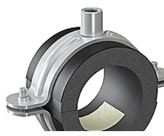 Isopipe ISOCLAMP 022x13 mm - Vamzdžių laikiklis, cinkuota HD apkaba, M8/M10, nuo -45 iki +105 laipsnių