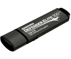 „iStorage Kanguru Defender Elite300“, 128 GB USB atmintinė, USB A tipo, 3.2 kartos 1 (3.1 kartos 1), juoda, pilka