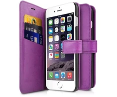 Dėklas ITSKINS AP67-BOOKC-PRPL dėklo su pinigine iPhone 8/7/6s/6, purpurinis
