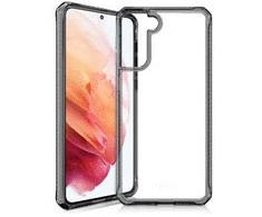 ITSKINS HYBRID CLEAR dėklas, skirtas „Galaxy S21 4G / 5G®“. Juodas ir skaidrus.