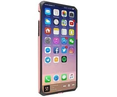 ITSKINS HYBRID EDGE dėklas, skirtas iPhone XS / X®. Rožinis ir juodas.