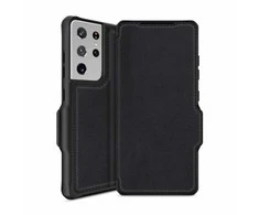 ITSKINS HYBRID // FOLIO, Dėklas, Samsung, Galaxy S21 Ultra, Juodas