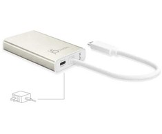 j5create JCA374-N USB C tipo daugiafunkcis adapteris, Laidinis, USB C tipo, 60 W, 10,100,1000 Mbit/s, Auksinė, Balta, Metalinė šampano spalvos