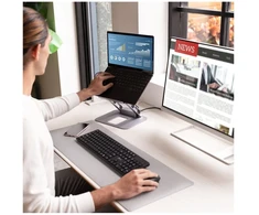j5create JTS327 kelių kampų 4K doko stovas, nešiojamojo kompiuterio stovas, pilka, aliuminis, 40,6 cm (16"), 4kg, Windows nešiojamasis kompiuteris / Mac