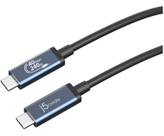Kabelis USB j5create 40Gb/s 240W Przewód USB Type-C (JUC29L08-N)