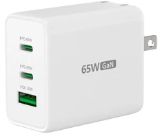 J5Create 65W GAN USB-C 3 PRIEVADŲ ĮKROVIKLIS / JK Baltas