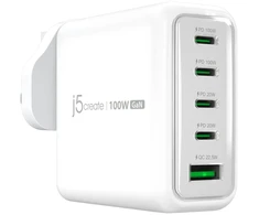 Įkroviklis j5create 100W GaN Įkroviklis USB-C su 5 portami (JUP53100EF-N)