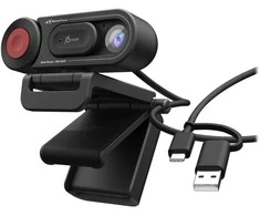 Triton HD internetinė kamera su automatiniu rankiniu fokusavimo jungikliu Juodas