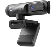 j5create JVU302 2K AI interneto kamera su automatiniu fokusavimu, 5 MP, 2560 x 1440 pikselių, 2K Ultra HD, 60 fps, USB-C, juoda
