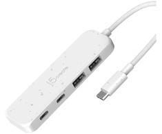 USB ŠAKOTUVAS j5create j5create JCH342EW USB 3.2 Gen 1 (3.1 Gen 1) Type-C 10000 Mbit/s Baltas