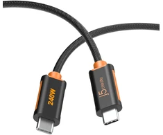 J5CREATE USB-C 240W greito įkrovimo kabelis 1 m